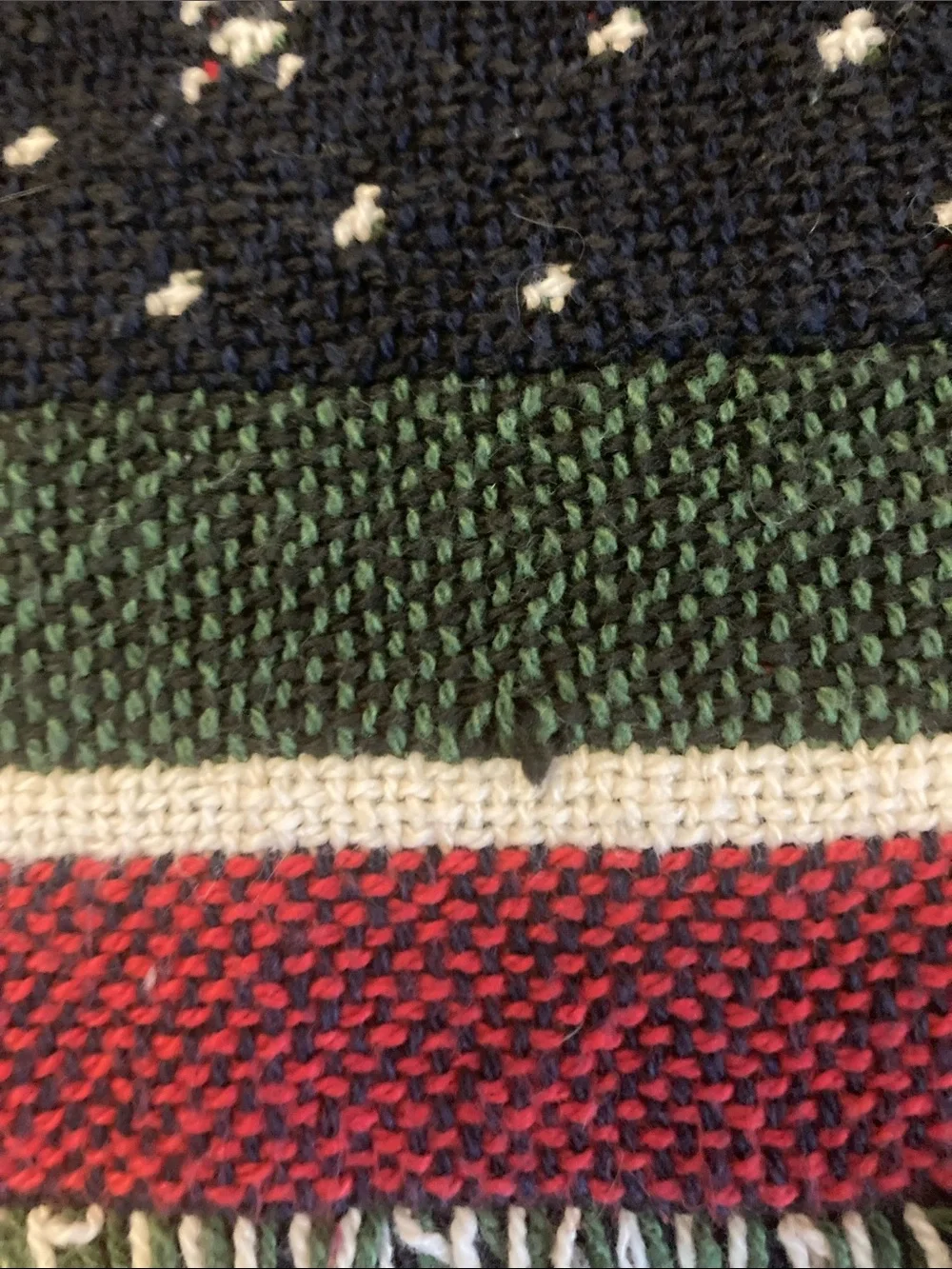 Vtg 1993 MWW  Victorian Christmas House woven tapestry throw blanket fringe